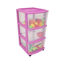 Load image into Gallery viewer, Homz 3 Drawer Plastic Storage and Organizer Cart