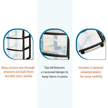 Load image into Gallery viewer, Homz 3 Drawer Plastic Storage and Organizer Cart