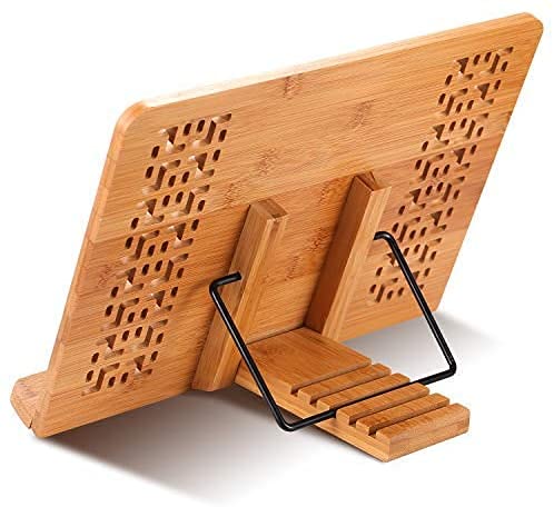 SUNFICON Bamboo Book Stand Holder