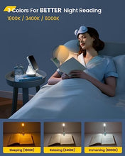 Load image into Gallery viewer, Glocusent Willow Rechargeable Clip On Book Light, 3 Colors & 3 Brightness