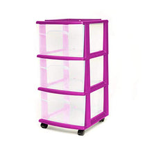 Load image into Gallery viewer, Homz 3 Drawer Plastic Storage and Organizer Cart