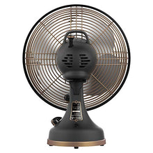 Load image into Gallery viewer, Vornado Silver Swan Alchemy Oscillating Vintage Fan, Gunmetal, Medium