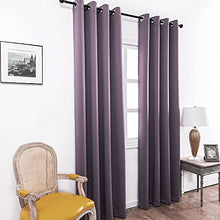 Load image into Gallery viewer, MANGATA CASA Purple Blackout Curtains with Grommets (2 Panels)