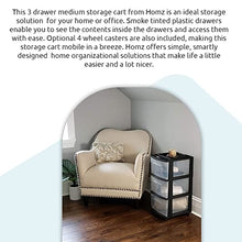 Load image into Gallery viewer, Homz 3 Drawer Plastic Storage and Organizer Cart