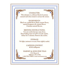 Load image into Gallery viewer, Harney & Sons Paris, Black Tea, 20 Sachets