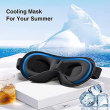 Load image into Gallery viewer, YFONG Weighted Sleep Mask, Women Men 3D Eye Mask Blocking Lights Sleeping Mask (4.2oz/120g), Pressure Relief Night Sleep Eye Mask with Adjustable Strap, Eye Cover Blindfold for Travel Nap Yoga, Black