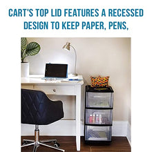 Load image into Gallery viewer, Homz 3 Drawer Plastic Storage and Organizer Cart