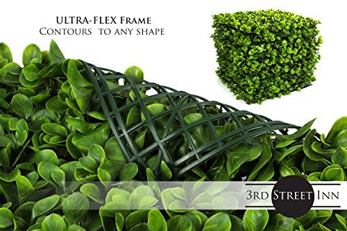 Sound Diffuser Privacy Fence Hedge - Topiary Greenery Panel in Jasper