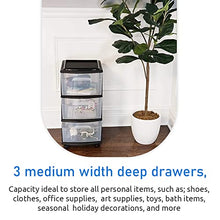 Load image into Gallery viewer, Homz 3 Drawer Plastic Storage and Organizer Cart