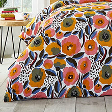 Load image into Gallery viewer, Marimekko - Queen Duvet Cover Set, Cotton Percale Bedding with Matching Shams & Button Closure, All Season Home Decor (Rosarium Pink, Queen)