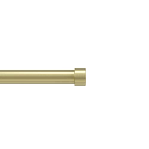 Umbra Cappa Curtain Rod, Includes 2 Matching Finials, Brackets & Hardware, 36 to 66-Inches, Brass