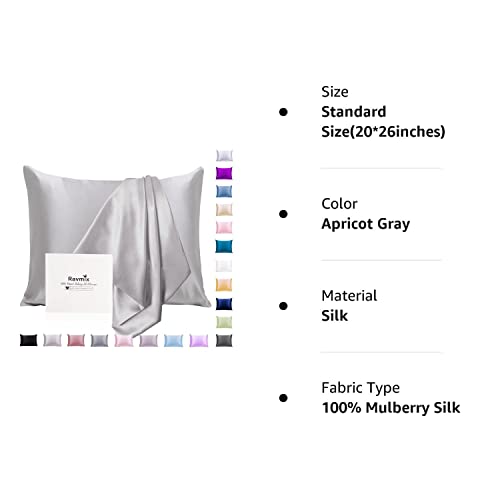 Ravmix Silk Pillowcase for Hair and Skin with Hidden Zipper