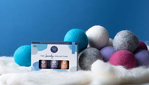 Woolzies Laundry Collection Essential Oil Set | 100% Pure Therapeutic Grade Aromatherapy Oil | Use with Wool Dryer Balls or Oil Diffuser | Gift Set Includes Petel Fresh, Still Breeze, Citrus Clean