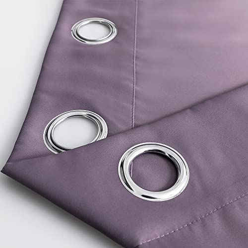 MANGATA CASA Purple Blackout Curtains with Grommets (2 Panels)