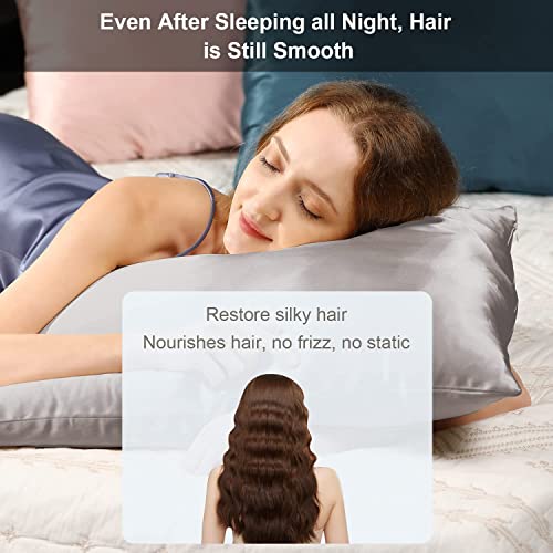 Ravmix Silk Pillowcase for Hair and Skin with Hidden Zipper