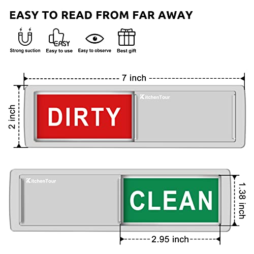 KitchenTour Clean Dirty Magnet for Dishwasher