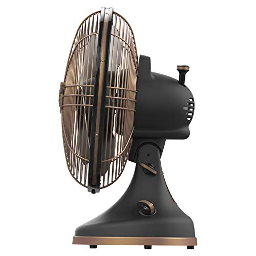 Vornado Silver Swan Alchemy Oscillating Vintage Fan, Gunmetal, Medium