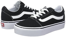 Load image into Gallery viewer, Vans Women&#39;s Platform Trainers Low-Top Sneakers, Black ((Canvas) Black/White 187), 6.5 US
