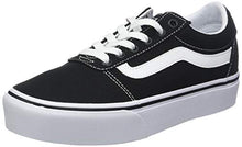 Load image into Gallery viewer, Vans Women&#39;s Platform Trainers Low-Top Sneakers, Black ((Canvas) Black/White 187), 6.5 US
