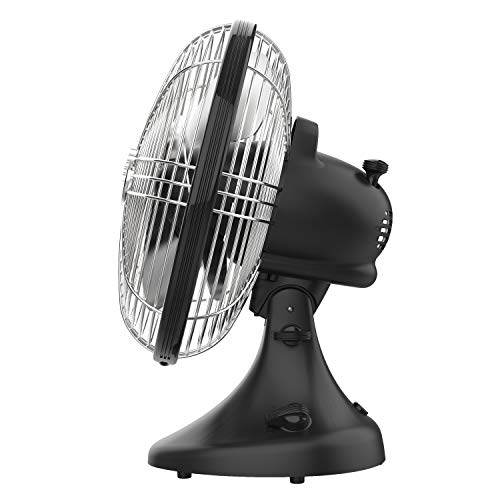 Vornado Silver Swan S Small Room Oscillating Fan, Matte Black