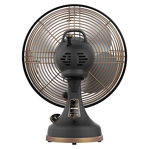 Vornado Silver Swan Alchemy Oscillating Vintage Fan, Gunmetal, Medium