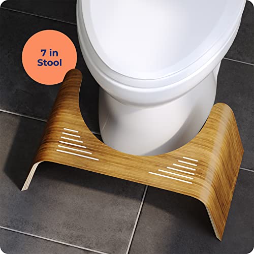 Squatty Potty The Original Bathroom Toilet Stool - Slim Teak Finish