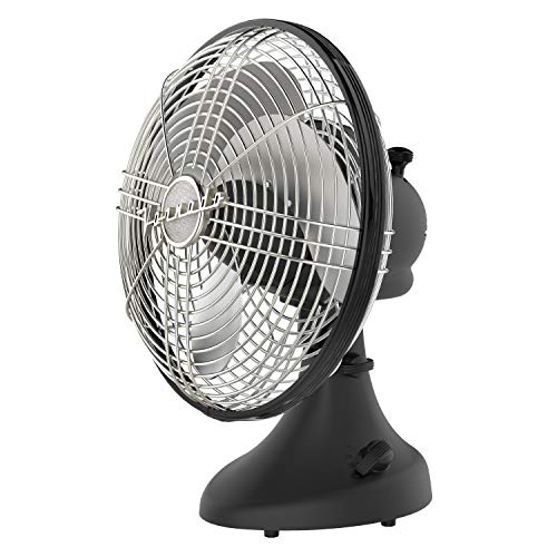 Vornado Silver Swan S Small Room Oscillating Fan, Matte Black