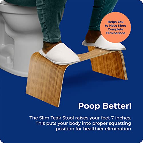 Squatty Potty The Original Bathroom Toilet Stool - Slim Teak Finish