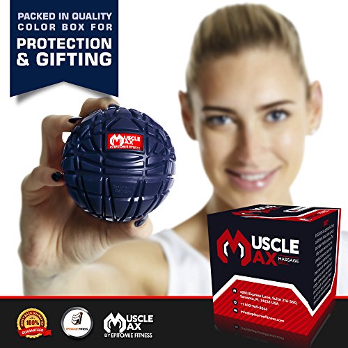 Muscle Max Massage Ball - Therapy Ball for Trigger Point Massage - Deep Tissue Massager for Myofascial Release - Mobility Ball for Exercise & Recovery