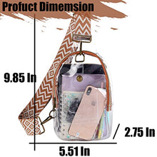 Load image into Gallery viewer, Concert &amp; Stadium Approved Clear Crossbody Sling Bag
