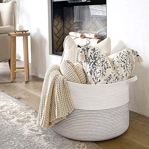 INDRESSME XXXLarge Cotton Rope Basket